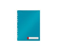 Leitz Pochette perforée A4 Cosy Bleu – Lot de 3, 150 feuilles, bande de classement perforée