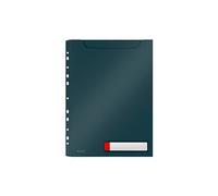 Leitz - Pochette Perforée A4, Lot de 3, Grande Capacité 150 Feuilles, Bande de Classement Perforée, Ouverture Top, Protection Documents Sensibles, Gris Cosy, 46680061