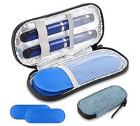Pochette Isotherme Insuline, MXTIMWAN Sac de Voyage pour Diabétique, Trousse Isotherme pour Insuline, Sac Isotherme à Insuline avec 2 Poche de Gel