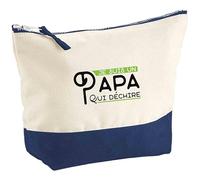 Pochette Je suis Un Papa Qui déchire 3 | Pouch | Idée Trousse Toilette Maquillage Cadeau Anniversaire Fête Original Famille Travail Départ Collègue Retraite