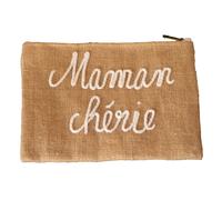 Pochette jute maman chérie naturel TU
