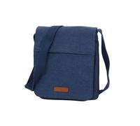 Pochette Katana portée travers en toile garni Cuir de Vachette 6568 - Bleu Bleu