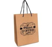 pochette kraft plaisir d'offrir 32x13x26cm - sud trading cd6121 Gris G