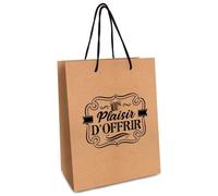 POCHETTE KRAFT PLAISIR D'OFFRIR 40X14X32CM Beige, Ivoire, Crème, Écru, Naturel, Taupe