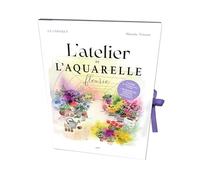 Pochette - L’atelier de l’aquarelle fleurie (1 livre et des feuilles papier aquarelle): 1 livre de méthodes pour s’initier + 20 modèles inédits à peindre