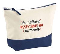 Pochette La Meilleure Assistante Maternelle | Pouch | Idée Trousse Toilette Maquillage Cadeau Anniversaire Fête Original Famille Travail Départ Collègue Retraite