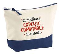 Pochette La Meilleure Experte Comptable | Pouch | Idée Trousse Toilette Maquillage Cadeau Anniversaire Fête Original Famille Travail Départ Collègue Retraite