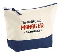 Pochette La Meilleure Manager | Pouch | Idée Trousse Toilette Maquillage Cadeau Anniversaire Fête Original Famille Travail Départ Collègue Retraite