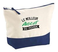 Pochette Le Meilleur Avocat du Monde | Pouch | Idée Trousse Toilette Maquillage Cadeau Anniversaire Fête Original Famille Travail Départ Collègue Retraite