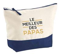 Pochette Le Meilleur des Papas 3 | Pouch | Idée Trousse Toilette Maquillage Cadeau Anniversaire Fête Original Famille Travail Départ Collègue Retraite