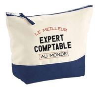 Pochette Le Meilleur Expert Comptable | Pouch | Idée Trousse Toilette Maquillage Cadeau Anniversaire Fête Original Famille Travail Départ Collègue Retraite