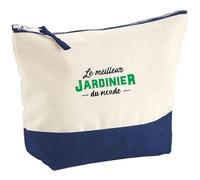 Pochette Le Meilleur Jardinier du Monde | Pouch | Idée Trousse Toilette Maquillage Cadeau Anniversaire Fête Original Famille Travail Départ Collègue Retraite