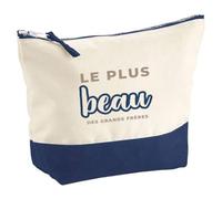 Pochette Le Plus Beau des Grands Freres - Pouch - Idée Pochette Rangement Cadeau Anniversaire Fête Original Famille Travail Départ Collègue Retraite Noël. - Marron&Bleu - 2