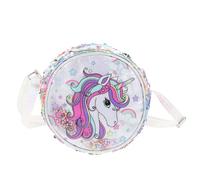 Pochette Licorne Pailletée Blanche pour Garçon et Filles, Bandoulière