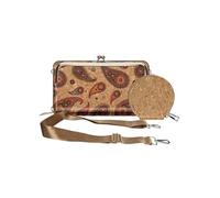 Pochette Liège Bandoulière Double Poche Porte monnaie Motif Cachemire Multicolore
