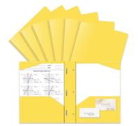 pochette Lot de 6 chemises en plastique jaunes à griffes, idéales for l'école, le bureau et la maison. Rangez et organisez facilement vos documents d'étude. boite archive