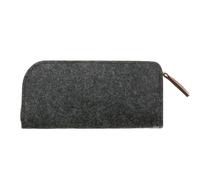 Pochette Lunette Étui à lunettes Portable multifonctionnel en feutre de laine, fermeture éclair, sac for soleil, boîte protection souple, pochette for(Dark grey)