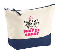 Pochette Madame Parfaite Prof de Chant - Pouch - Idée Pochette Rangement Cadeau Anniversaire Fête Original Famille Travail Départ Collègue Retraite Noël.