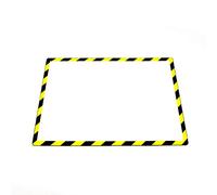 Pochette magnétique A3 avec bordure de sécurité Hachures jaune et noir