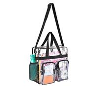 Pochette Maquillage Men's Women's Cosmetic Bag Transparent Waterproof Large-Capacity Lipstick Toiletries Skin Care Products Organizer Makeup(Front Two Pockets)
