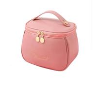 Pochette Maquillage Trousse de Maquillage de Voyage Portable for Femmes, Trousse de Toilette de Voyage étanche de Grande capacité avec Compartiments Fille(Rose Pink)