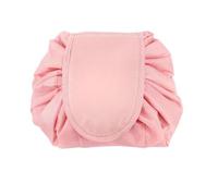 Pochette Maquillage Women Drawstring Cosmetic Bag Travel Storage Makeup Organizer Female Make Up Pouch Portable Waterproof Toiletry Beauty Case(Pink)