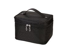 Pochette Maquillage Women's Makeup Bag Large Capacity Cosmetics Storage Foldable Toilet Wash Travel Essentials Handheld Cosmetic(Black)