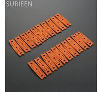 Pochette Marron En Cuir Microfibre Et Multi-Trous Pour Catapulte De Chasse En Plein Air, Accessoires Avec Bande De Caoutchouc, 55mm X 16mm X 12mm, 20 Unités