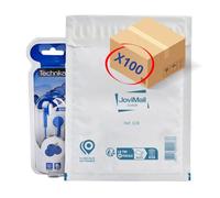 Pochette Matelassée Bulles Expédition X 100 | Anti Choc | Enveloppe Envoi Produis Fragiles, Lourds | Fermeture sécurisée | Indéchirable et Imperméable | Krat Blanc (240 x 330)