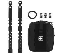 Pochette MéDicale Molle à Ouverture Rapide, Pochette de Premiers Secours Tactique DéTachable pour HéMorragie Porte Ceinture pour Ciseaux MéDicaux Pochette IFAK Vide(Black)
