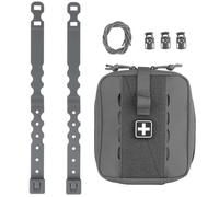Pochette MéDicale Molle à Ouverture Rapide, Pochette de Premiers Secours Tactique DéTachable pour HéMorragie Porte Ceinture pour Ciseaux MéDicaux Pochette IFAK Vide(Gray)