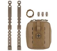 Pochette MéDicale Molle à Ouverture Rapide, Pochette de Premiers Secours Tactique DéTachable pour HéMorragie Porte Ceinture pour Ciseaux MéDicaux Pochette IFAK Vide(Brown)