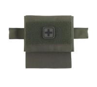 Pochette Médicale Tactique Micro Compacte, Petite Pochette IFAK Sac Compact de Kit de Traumatologie Ceinture MOLLE Sac de Premiers Secours à Déploiement Rapide avec Porte-Tourniquet(Green)
