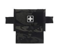 Pochette Médicale Tactique Micro Compacte, Petite Pochette IFAK Sac Compact de Kit de Traumatologie Ceinture MOLLE Sac de Premiers Secours à Déploiement Rapide avec Porte-Tourniquet(Bcp)