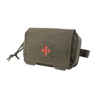 Pochette Médicale Tactique MOLLE IFAK, Organisateur de Kit de Premiers Secours à Arrachement Rapide avec Identification Rouge Immédiate, Sac de Port Sous-Abdominal EMT(Green)