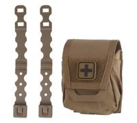 Pochette MéDicale Tactique Molle, Organiseur de Trousse de Premiers Secours Haut de Gamme avec Emplacement pour Ciseaux de Traumatologie, pour la Survie en ExtéRieur en Cas D'Urgence(Brown)