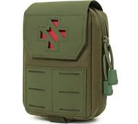 Pochette médicale tactique - Trousse de premiers secours et IFAK détachable | Compatible Molle | Nylon 1000D | Verrouillage par anneau en D (Green)