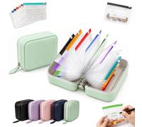 Pochette Medicament, Pilulier Sac, 14 Jours Ensemble De Pochettes à Pilules éTanches,Waterproof Pill Pouches For Travel, à Fermeture éClair, RéUtilisable (Vert,7 bags)