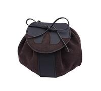 Pochette médiévale en daim véritable avec cordon de serrage - Patrimoine espagnol - Pour cosplay, costume, naturel, Médiéval