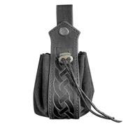 Pochette médiévale pour dés - 16,3 cm en cuir synthétique avec cordon de
