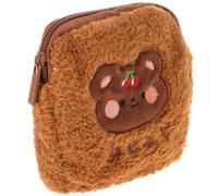 Pochette Menstruelle Fermeture Éclair en Peluche | Rangement Pratique des Petits Objets, Format Compact, Usage Extérieur, Modèle Multiusage pour Change
