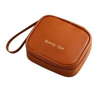 Pochette menstruelle pour femme - Sac à fermeture éclair en cuir synthétique, compact et discret | Support de coussinet d'allaitement et organisateur de coussinets menstruels pour sac à main, idéal