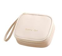 Pochette menstruelle pour fille - Avec fermeture éclair en cuir synthétique - Support pour coussin d'allaitement, coussin menstruel, poches, sac menstruel pour portefeuille, premier Peri