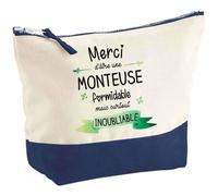 Pochette Merci Une Monteuse Inoubliable Idée Cadeau Pour Collègue Travail Retraite Trousse Grand Format Maquillage Toilette