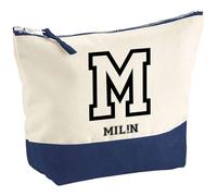 Pochette Milàn Lettre Sport | Grand Format | Idée Cadeau Prénom Style Basket Université Anniversaire Oncle Parrain Beau Papa Collègue Départ Retraite Noël