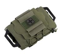 Pochette Militaire Tactique à déploiement Rapide, Trousse de Premiers Secours, Sac de Survie en Plein air, Sac d'urgence, Sac médical, Camping (Vert)