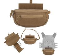 Pochette Molle Tactique avec Cerceau et Boucle, Kit de Transport sous-Abdominal, Sac (Compact) for Gilet de Plate-Forme de Poitrine(Brown)