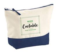 Pochette Mon Cartable Mon Aventure - Pouch - Idée Pochette Rangement Cadeau Anniversaire Fête Original Famille Travail Départ Collègue Retraite Noël. - Vert&Noir - 3
