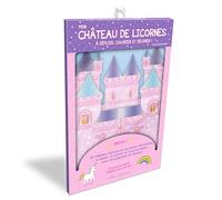 Pochette - Mon château de licornes à déplier, colorier et décorer ! - Avec un dépliant à compléter et une planche d'autocollants - Claire Zucchelli-Romer - Mila Boutan Eds - Jeux livres objets