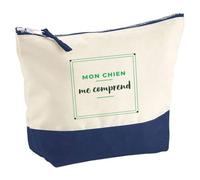 Pochette Mon Chien Me Comprend - Pouch - Idée Pochette Rangement Cadeau Anniversaire Fête Original Famille Travail Départ Collègue Retraite Noël. - Vert - 3